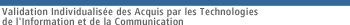 Validation individualisée des acquis par les technologies de l'information et de la communication